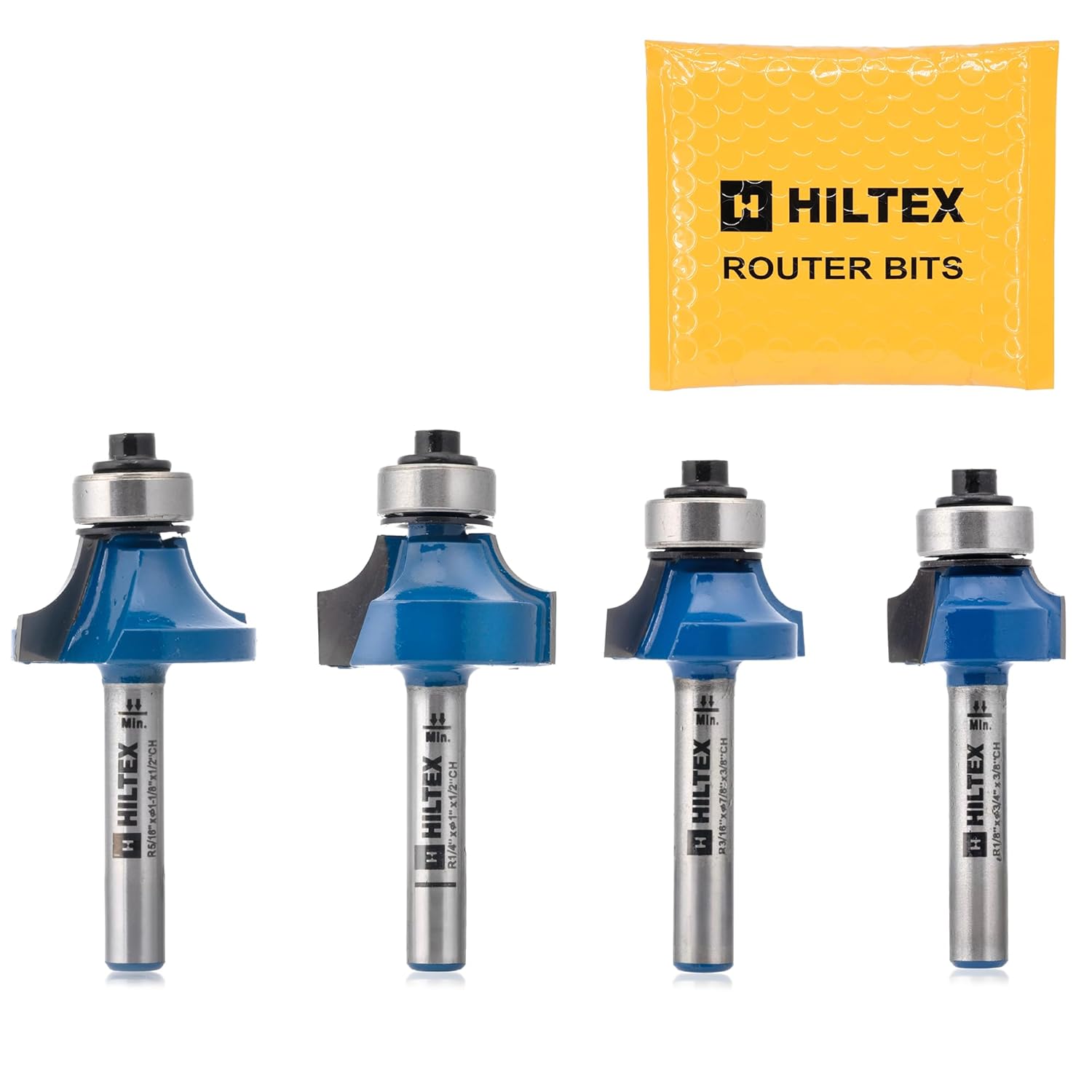 Hiltex Roundover Router Bit Set in storage cases