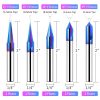 EANOSIC V Groove Router Bits Solid Carbide CNC Engraving Set-1