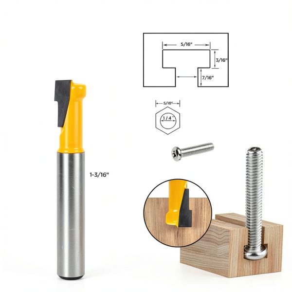 TOOLDO Keyhole Router Bit Set Carbide Inserts Woodworking-2