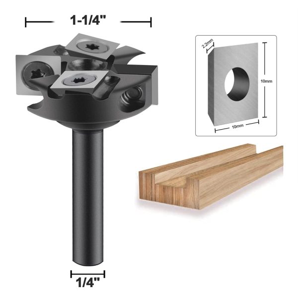 SpeTool Bottom Cleaning Router Bit 1-1/4in Carbide for CNC-1