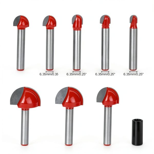 jeonan Cove Box Router Bits 1/4 Shank Set Woodworking Tools-1