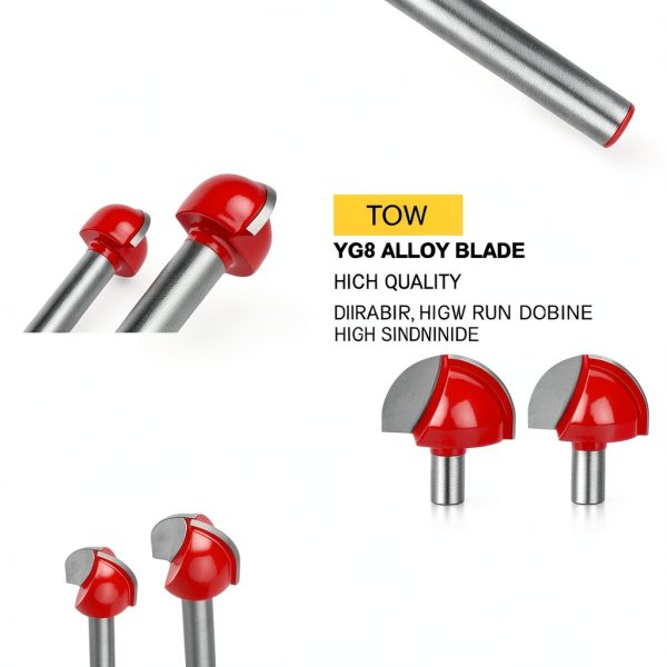 jeonan Cove Box Router Bits 1/4 Shank Set Woodworking Tools-3