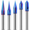 EANOSIC V Groove Router Bits Solid Carbide CNC Engraving Set-0