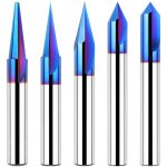 EANOSIC V Groove Router Bits Solid Carbide CNC Engraving Set-0