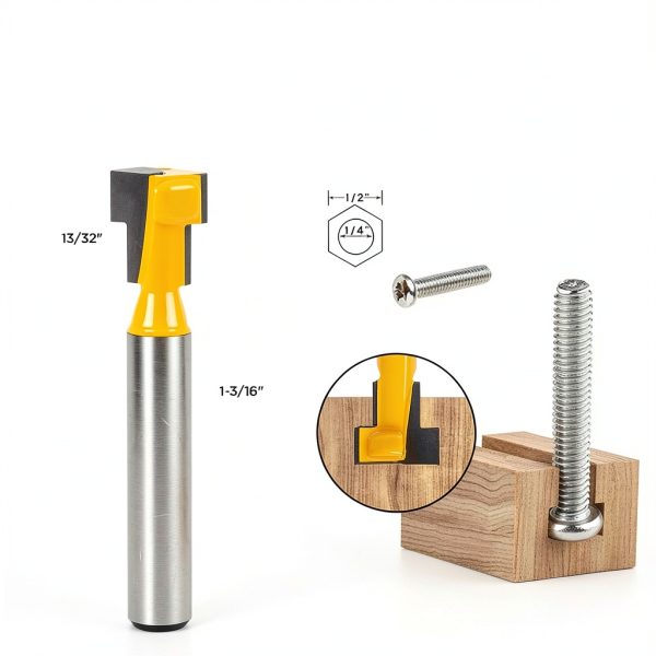 TOOLDO Keyhole Router Bit Set Carbide Inserts Woodworking-1