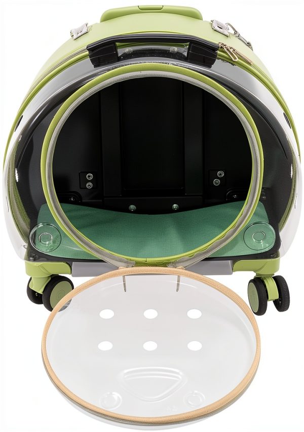 Rolling Cat Carrier Wawuwao Acrylic Travel Bag-6