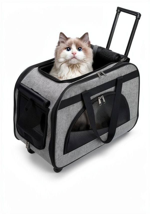 Paws Touch Cat Carrier Grey Hard‑Sided Design-1