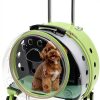 Rolling Cat Carrier Wawuwao Acrylic Travel Bag-8