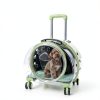 Rolling Cat Carrier Wawuwao Acrylic Travel Bag-0