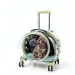 Rolling Cat Carrier Wawuwao Acrylic Travel Bag-0
