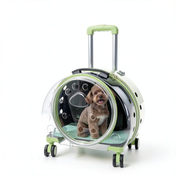Rolling Cat Carrier Wawuwao Acrylic Travel Bag-0