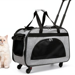Paws Touch Cat Carrier Grey Hard‑Sided Design-0
