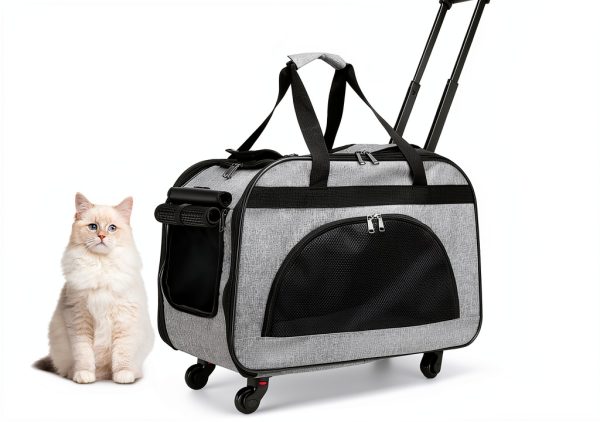 Paws Touch Cat Carrier Grey Hard‑Sided Design-0