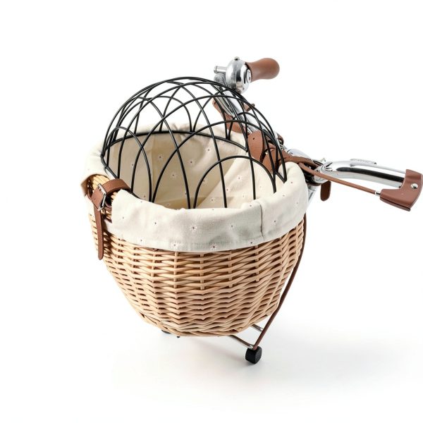 Rattan Cat Carrier SPYMINNPOO Hard Sided Basket with Metal Cover-7
