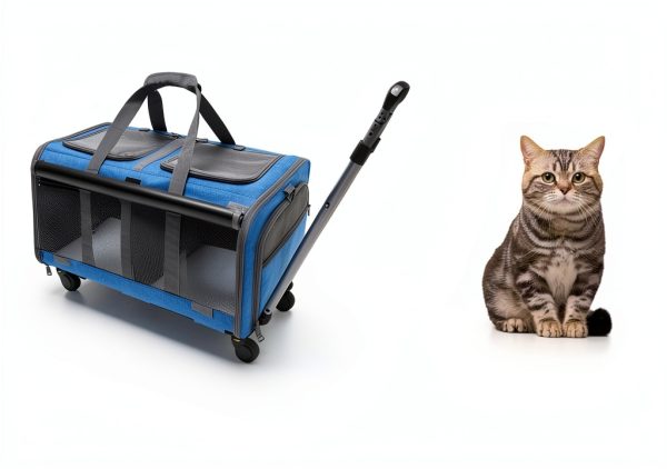GJEASE Cat Hard Sided Carrier L Model Durable Ventilated Travel Crate-1