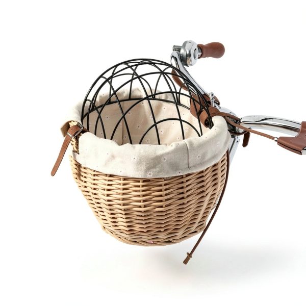 Rattan Cat Carrier SPYMINNPOO Hard Sided Basket with Metal Cover-3