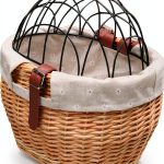 Rattan Cat Carrier SPYMINNPOO Hard Sided Basket with Metal Cover-0