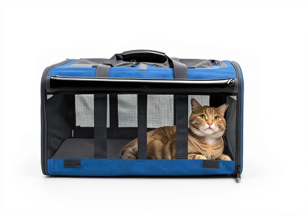 GJEASE Cat Hard Sided Carrier L Model Durable Ventilated Travel Crate-5
