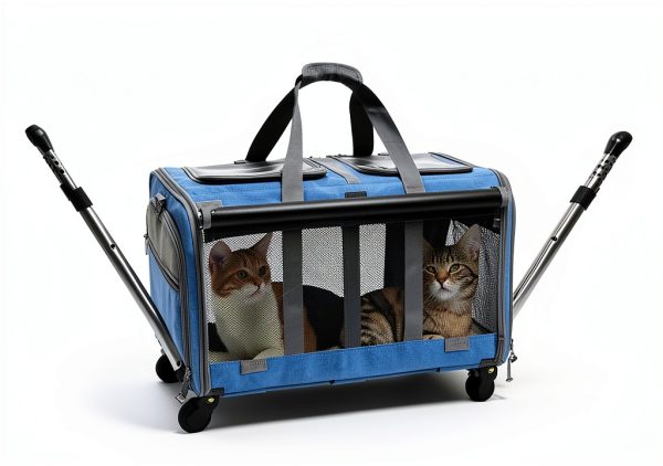 GJEASE Cat Hard Sided Carrier L Model Durable Ventilated Travel Crate-3