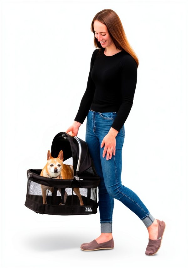 Pet Gear No-Zip View 360 Pet Carrier & Car Seat Onyx 20‑inch Hard-1
