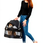 Pet Gear No-Zip View 360 Pet Carrier & Car Seat Onyx 20‑inch Hard-0