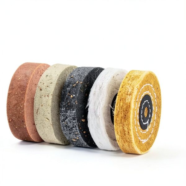 𝐋𝐮𝐨 𝐤𝐞 5 Pcs 3'' Grinding/Buffing Wheels - 3/8'' Arbor Hole Abrasive Polishing Wheel Aluminum Buffing Kits for Bench Grinder-1