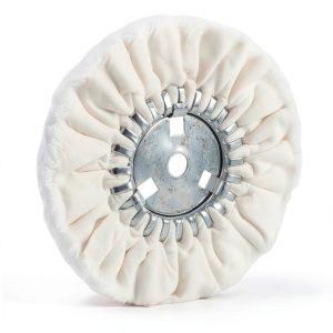 10" Soft Airway Buffing Wheel White Flannel / 5/8'' Arbor Hole/Finish Polish Step for Angle Grinder - 1 PCS-0