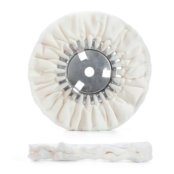 10" Soft Airway Buffing Wheel White Flannel / 5/8'' Arbor Hole/Finish Polish Step for Angle Grinder - 1 PCS-1