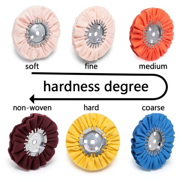 10" Soft Airway Buffing Wheel White Flannel / 5/8'' Arbor Hole/Finish Polish Step for Angle Grinder - 1 PCS-2