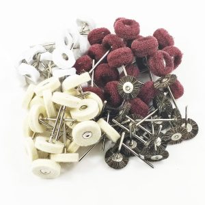 Luo ke 80 Pcs Mini Polishing Wheel - 3/32'' Shank Various Buffing Polishing Wheel for Rotary Tools-0