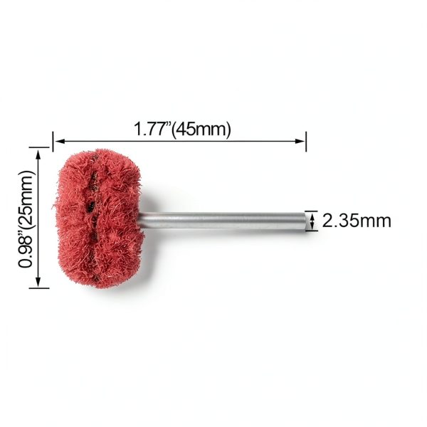 100pcs 1" Abrasive Buffing Wheels for Rotary Tools, Red 320# with-1
